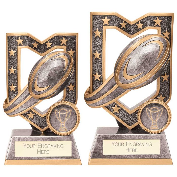 APEX RUGBY AWARD - 2 SIZES - 12CM & 14CM